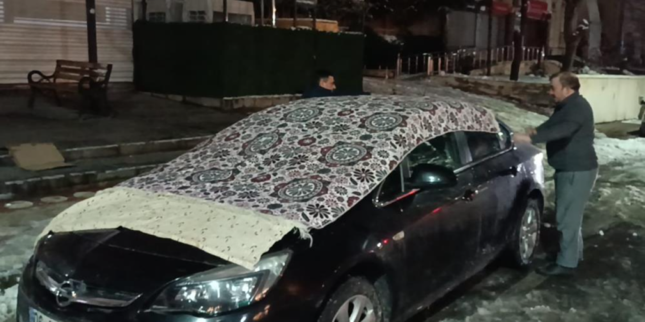 Buz kesen Konya’da araç sahiplerine 5 dakika uyarısı