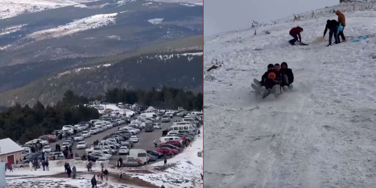 Kar hasreti çeken Konyalılar rotayı Derbent’e çevirdi