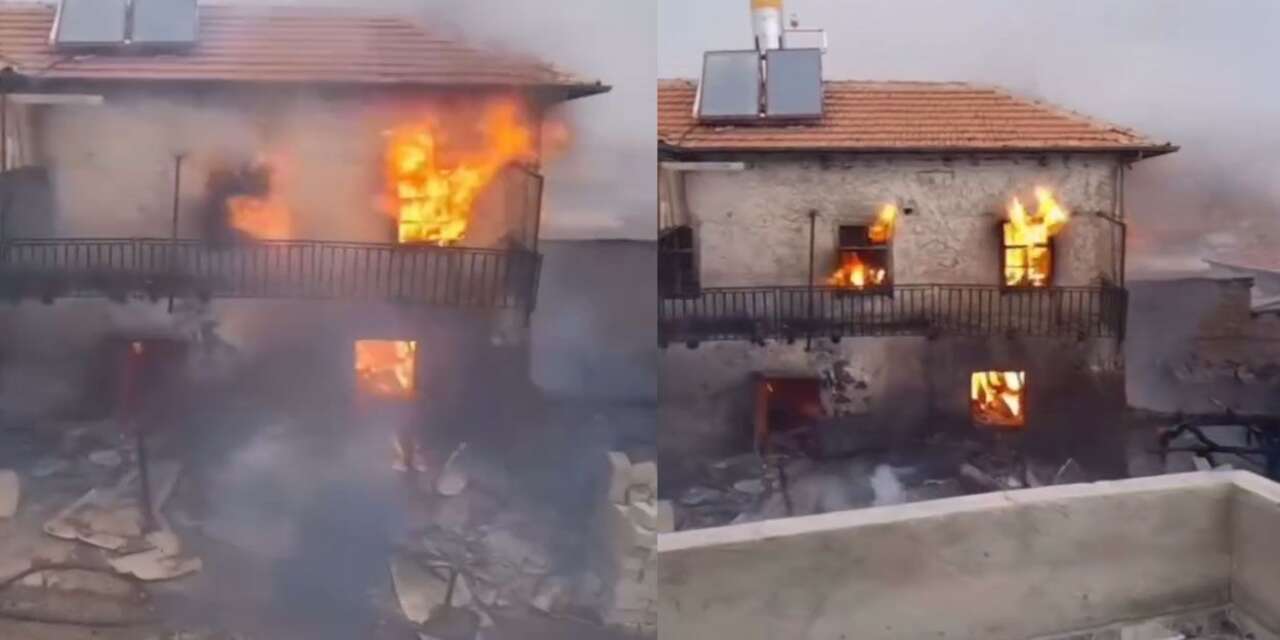 Konya’da fırtına evde yangına neden oldu