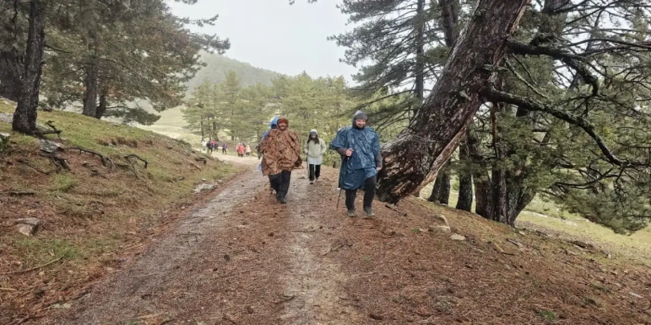 Konya’da sağanak yağış doğaseverleri durduramadı