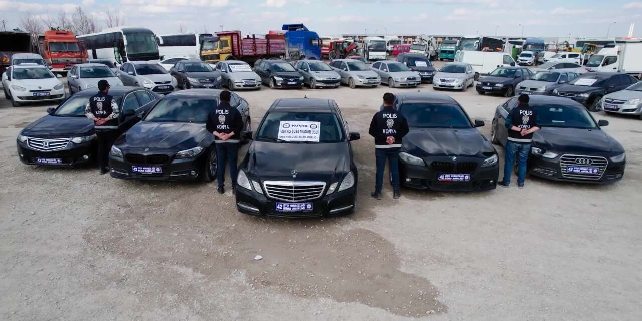 Konya’da change araç çetesine operasyon! 115 araba ele geçirildi