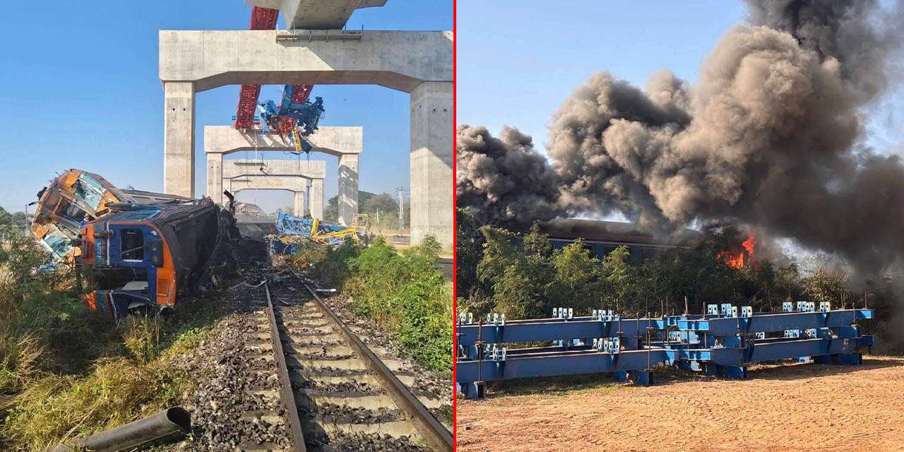 Yolcu treninin üzerine vinç devrildi! 22 ölü, 55 yaralı var