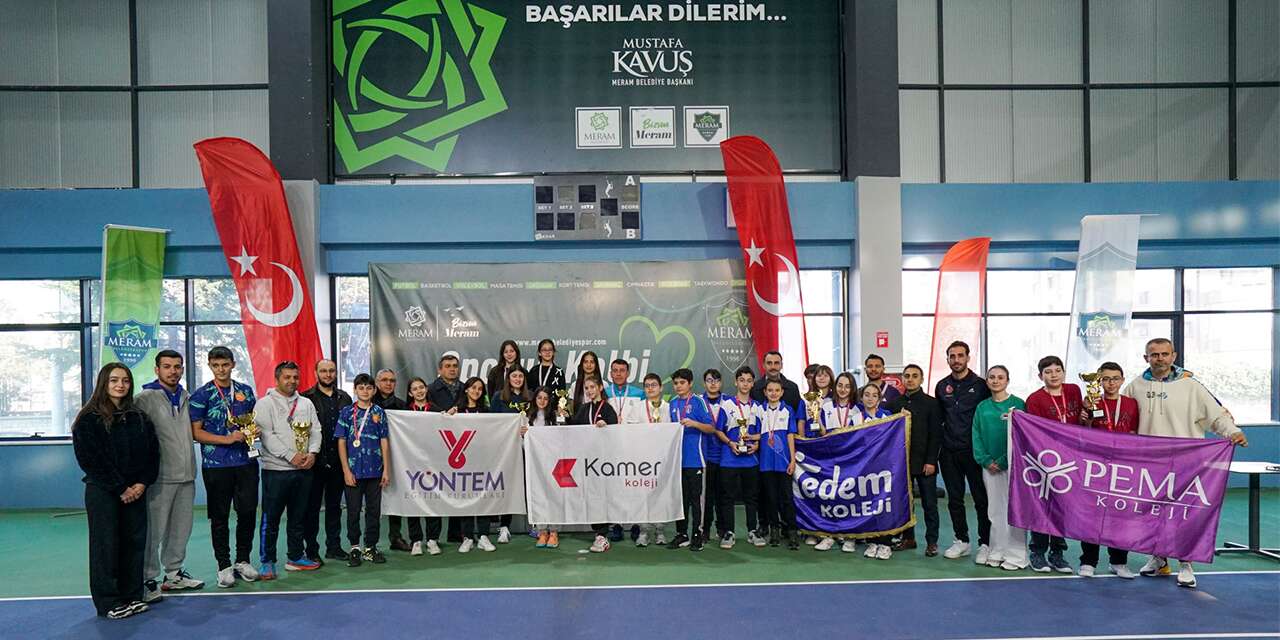 Meram, Okul Sporları Tenis İl Birinciliği’ne ev sahipliği yaptı