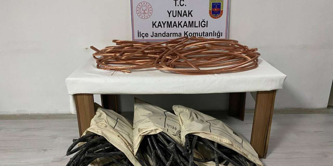 Konya Yunak’ta kablo hırsızlığı olayı aydınlatıldı