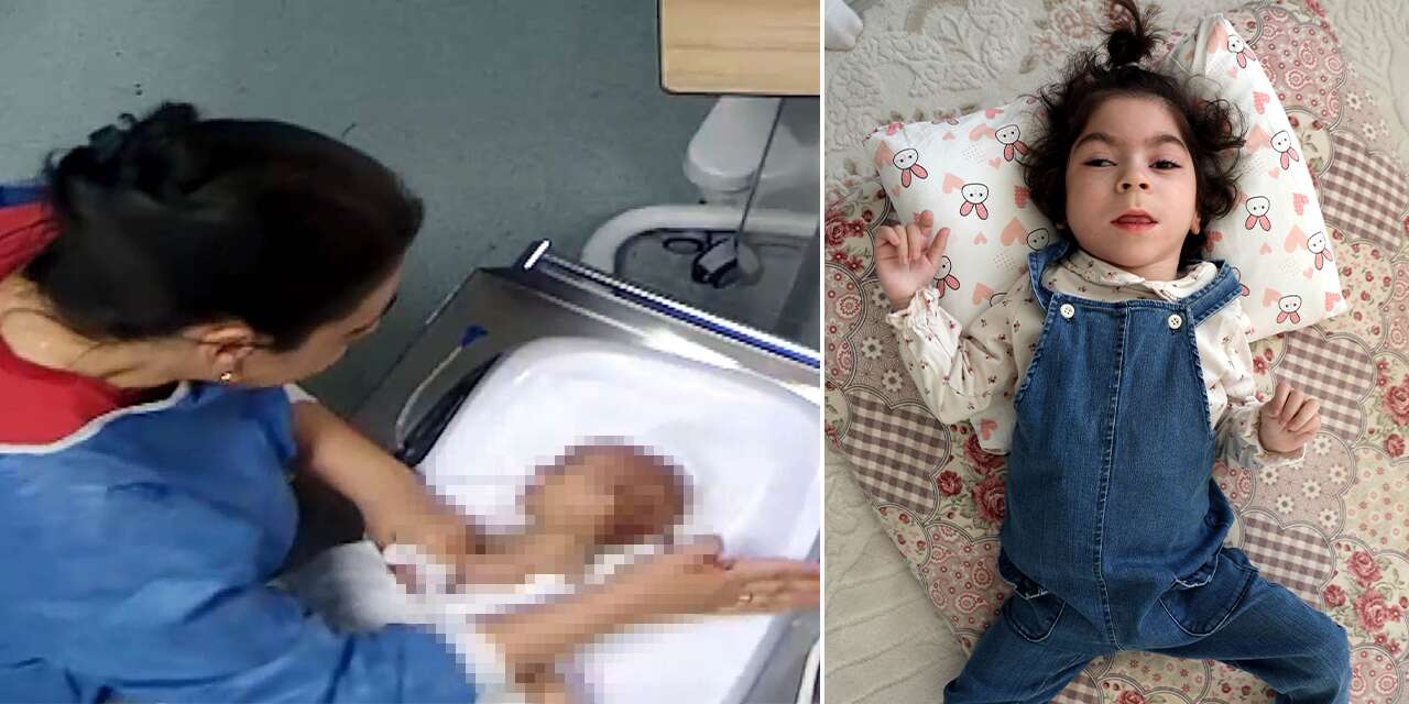 5 günlük bebeğe hemşire şiddeti kamerada! Ömür boyu engelli kaldı