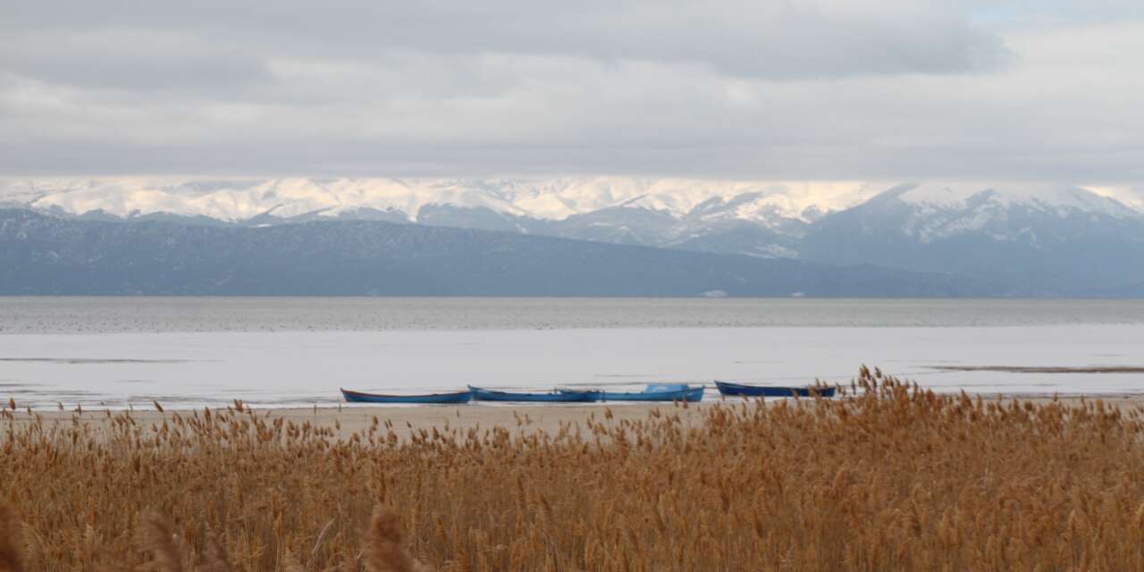 Sibirya soğuğu Konya’nın denizini susturdu