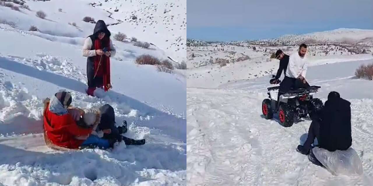 Konya’nın zirvesinde kar keyfi