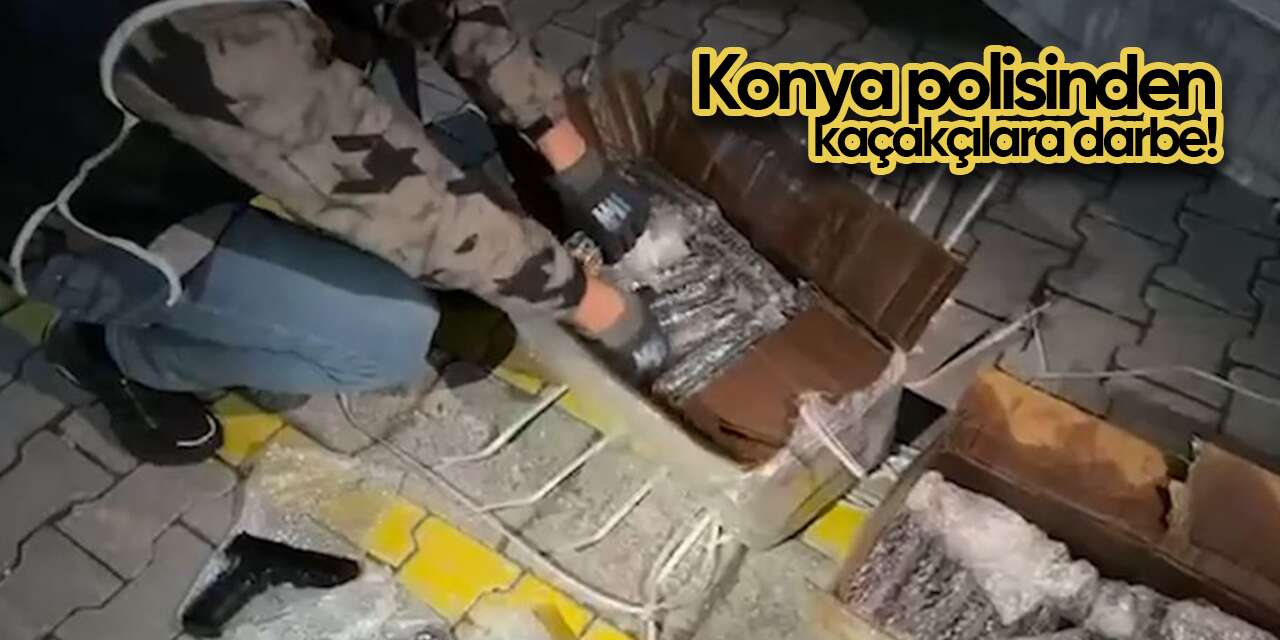 Konya polisi kaçakçılara göz açtırmadı! Binlerce ürün ele geçirildi