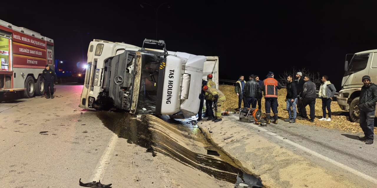 Talaş yüklü TIR devrildi! Emrah Aydın korkunç şekilde can verdi