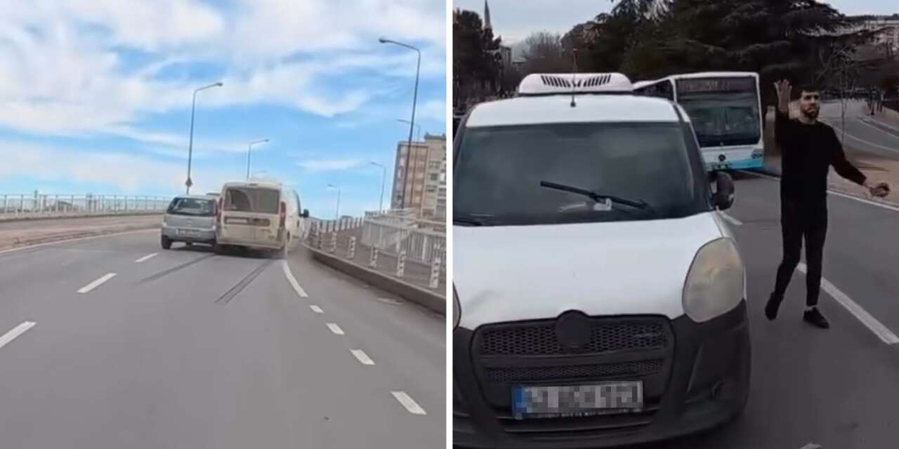 Konya’da hatalarla dolu kaza! Kask kamerasıyla saniye saniye kaydedildi