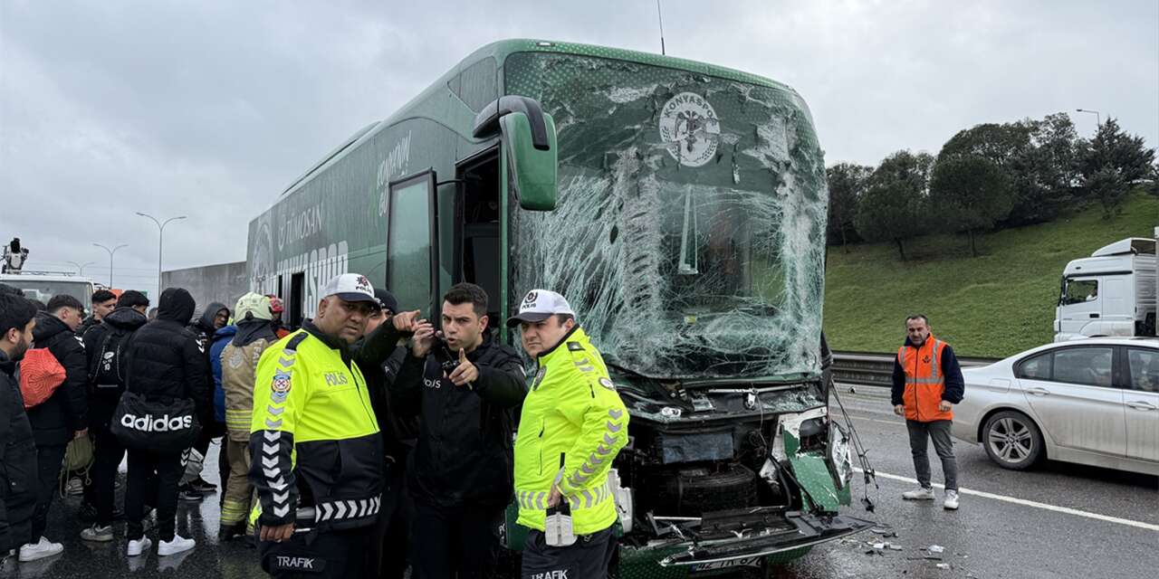 Valilik açıkladı! Konyaspor takım otobüsü kazasında 7 kişi yaralandı