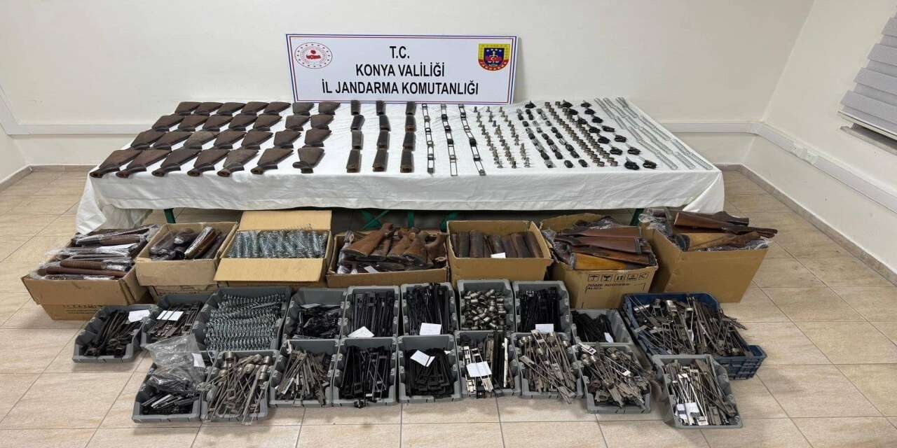 Konya’da 7 operasyonda cephanelik gibi malzeme ele geçirildi