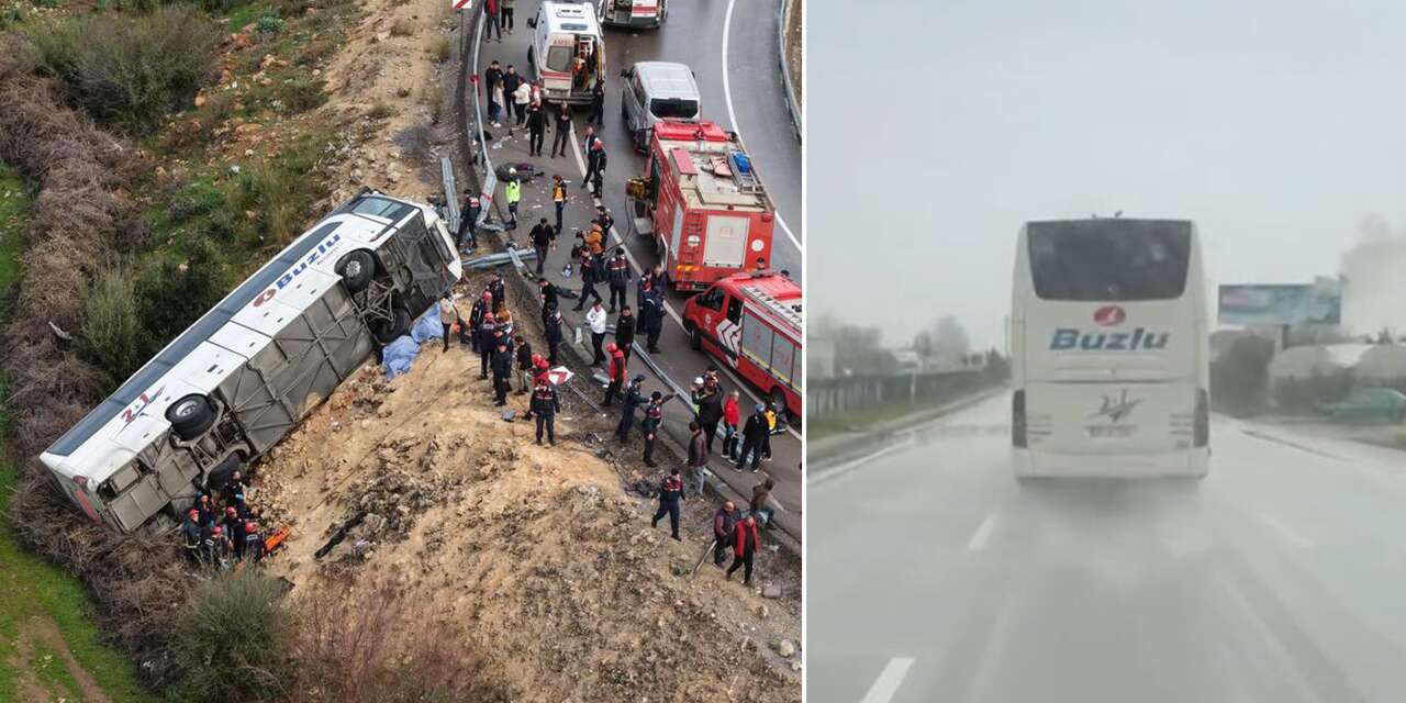 Facia sonrası aynı firmanın otobüsü hız yaparken görüntülendi
