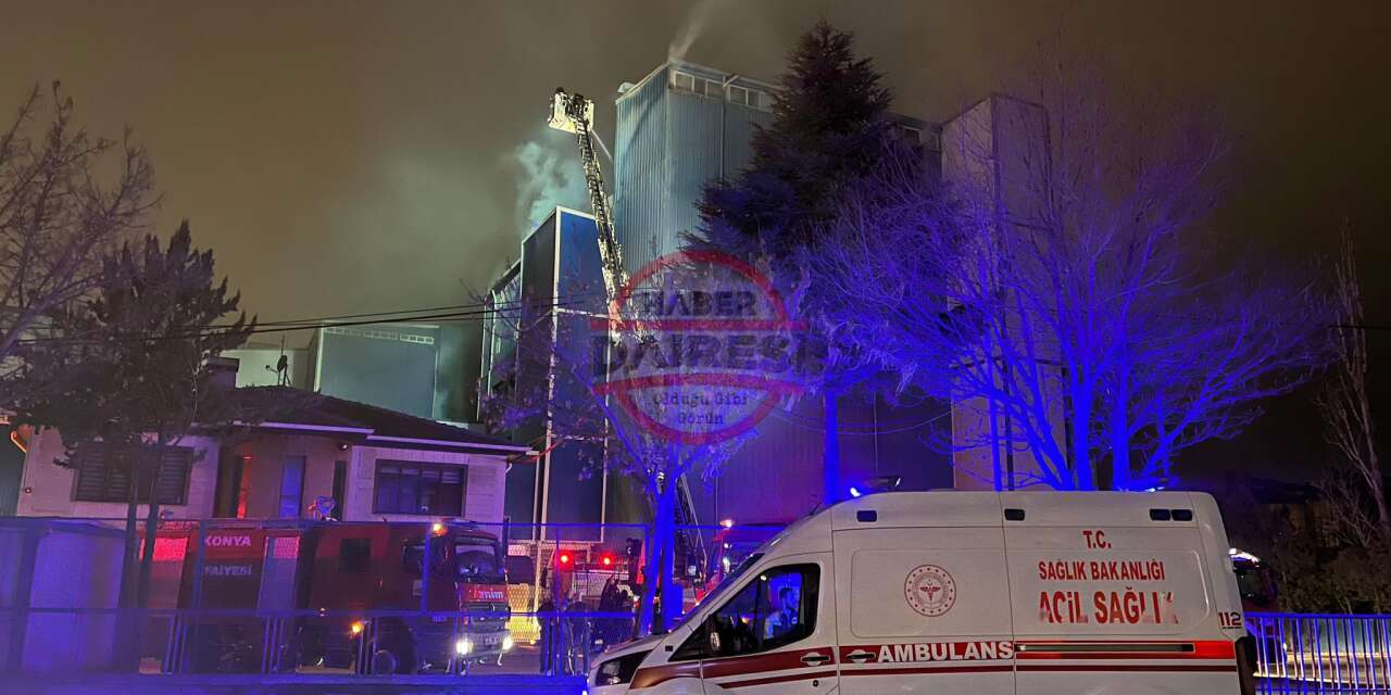 Konya’da un fabrikasında yangın paniği