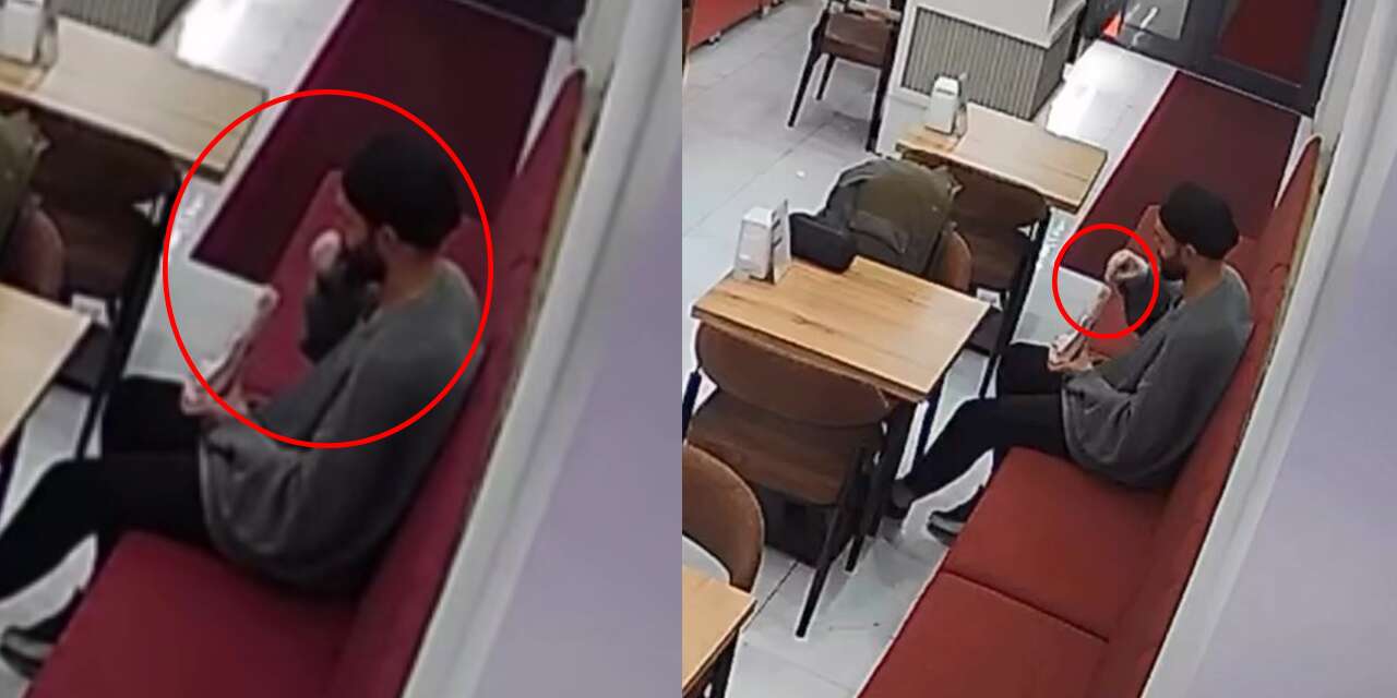 Bedava yemek için akılalmaz yöntem! Sakalından kopardığı kılları dürüme koydu