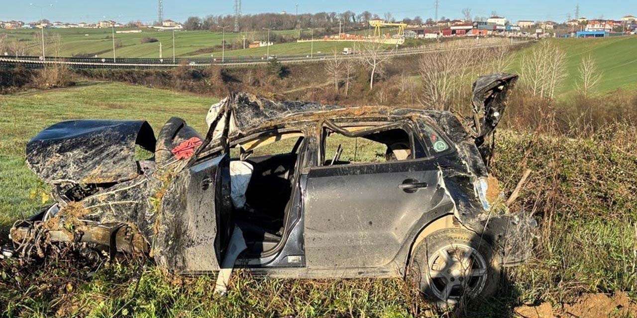 Kontrolden çıkan otomobil tarlaya uçtu! Yiğit Karaosman hayatını kaybetti