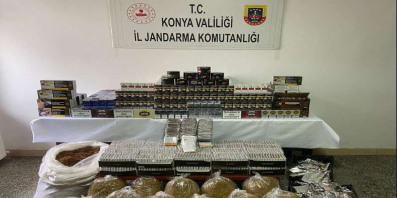 Konya’da jandarmadan sigara ve tütün baskını