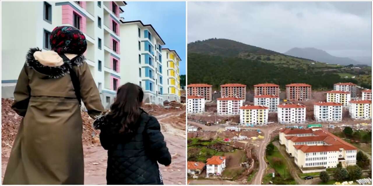 Bakan Kurum, yeni evleriyle mutlu ailelerin görüntülerini paylaştı