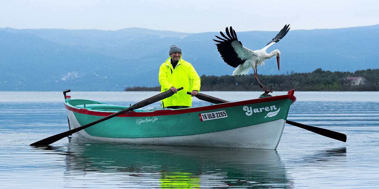 15 yıllık dostlar Yaren leylek ile Adem Amca kavuştu