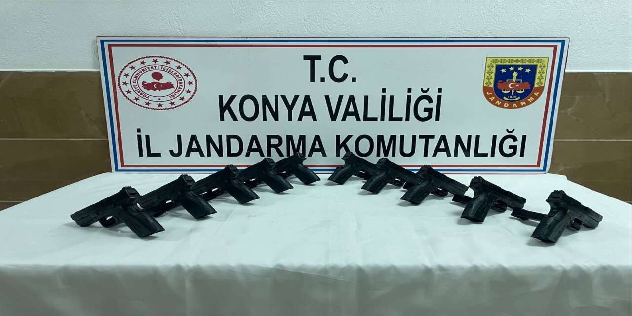 Konya’da 18 ruhsatsız tabanca ele geçirildi