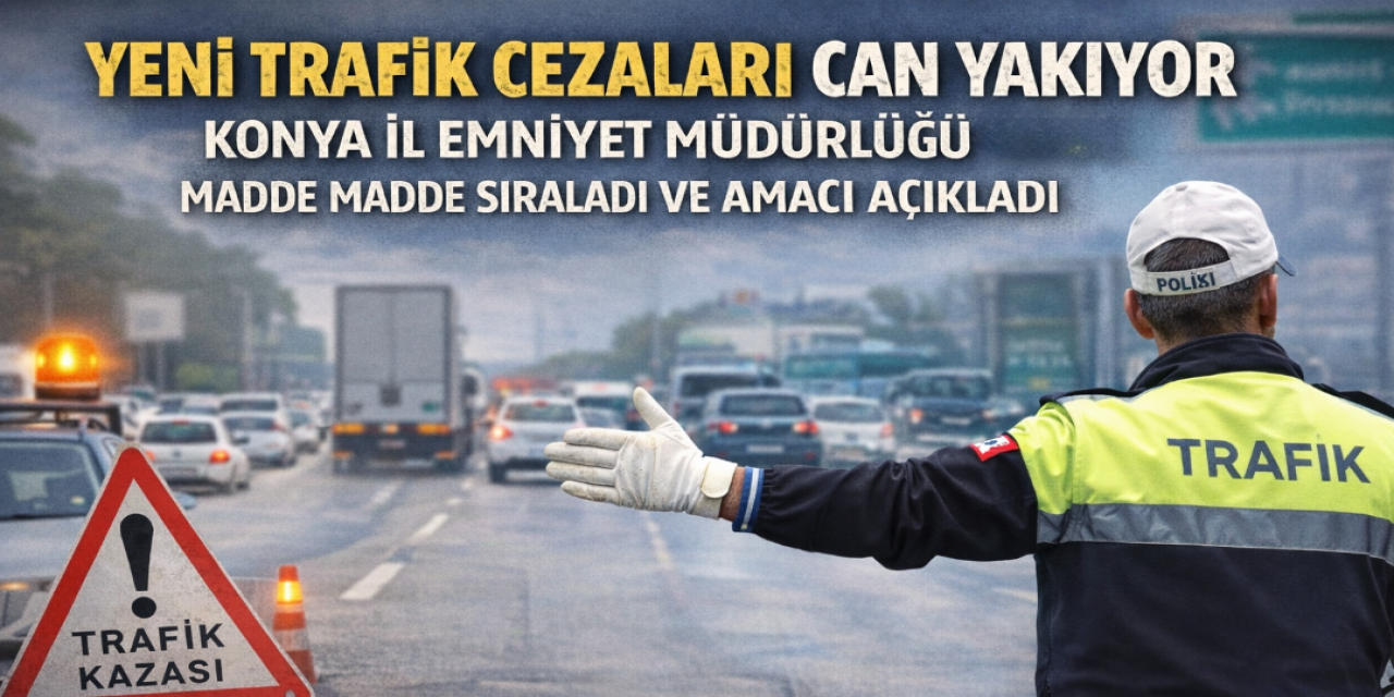 Yeni trafik cezaları can yakıyor! Konya Emniyeti amaçlarını açıkladı