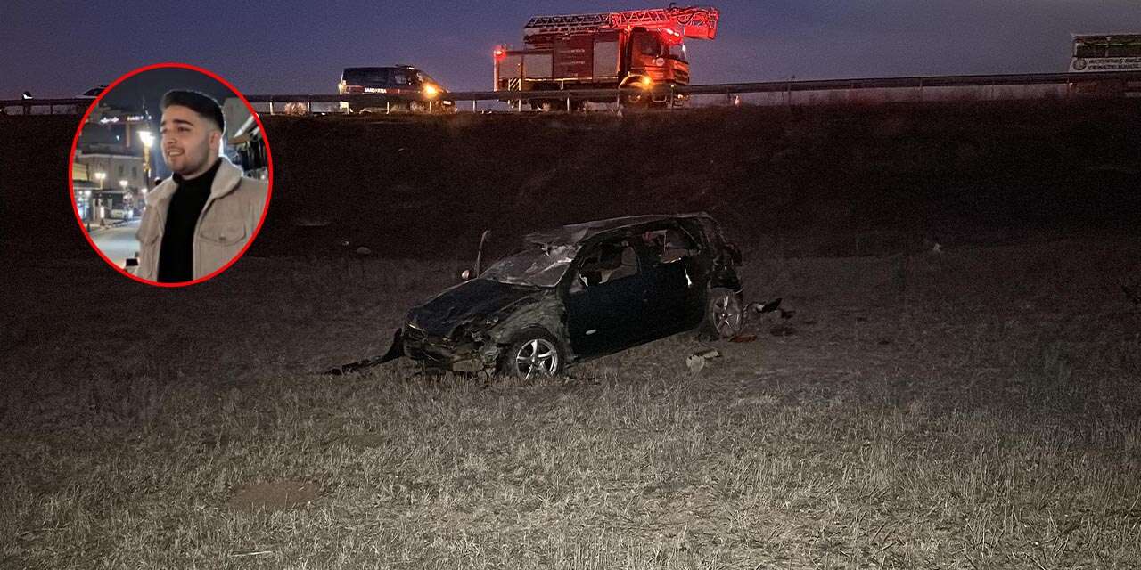 Tarlaya uçan otomobil takla attı! 23 yaşındaki genç hayatını kaybetti