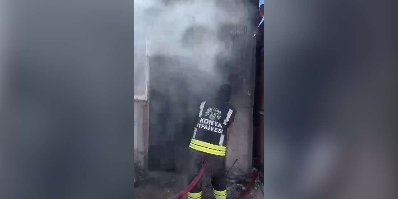 Konya’da yangın faciası! 65 buzağı telef oldu