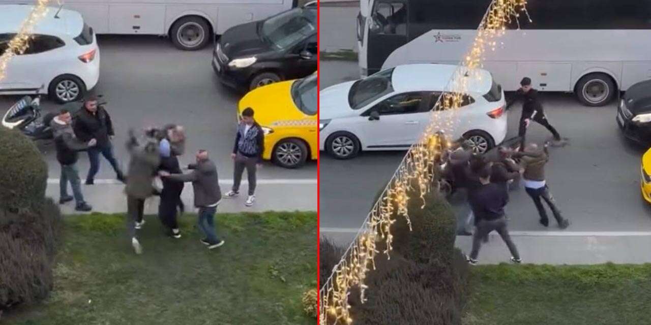 İftar saati kemerli yumruklu kavga! Kadın ‘vurma’ diye haykırdı