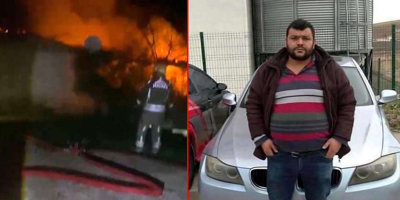 Eşi ve çocuklarını yangından kurtarmak isterken öldü