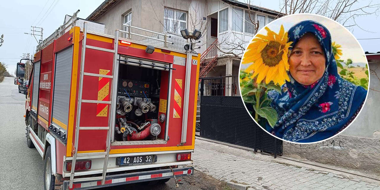 Konya’daki yangında ölen kadın, memleketinde son yolculuğa uğurlandı