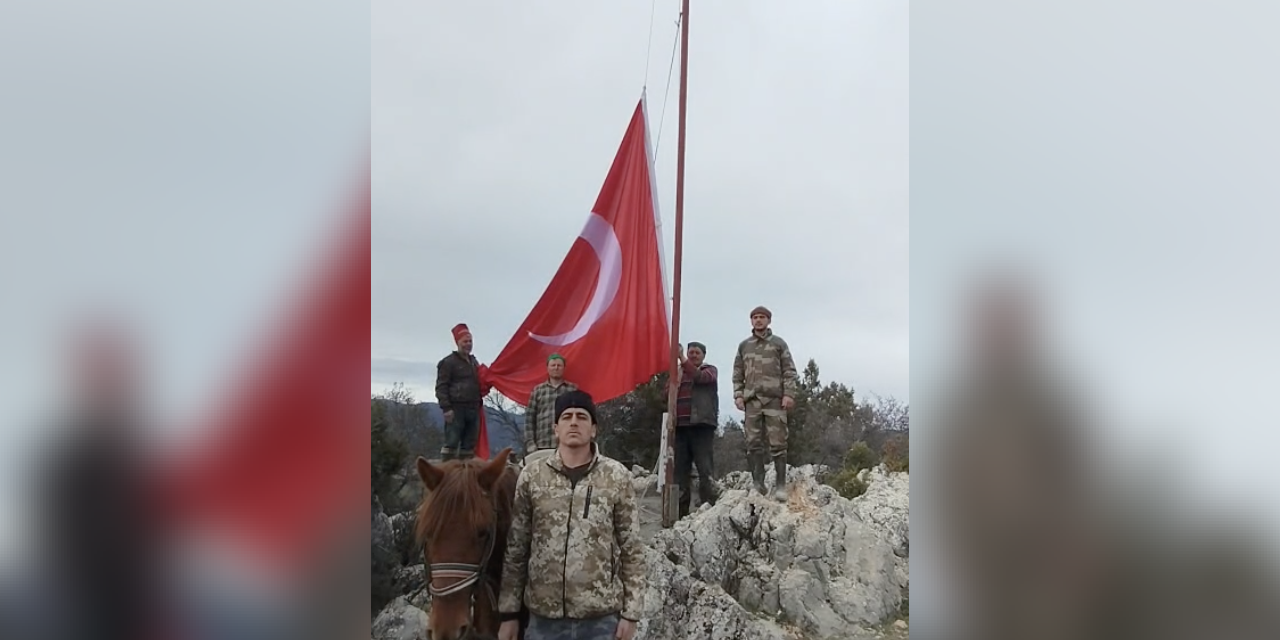 Konya’da çobanlardan 1630 rakımda şehitlere vefa