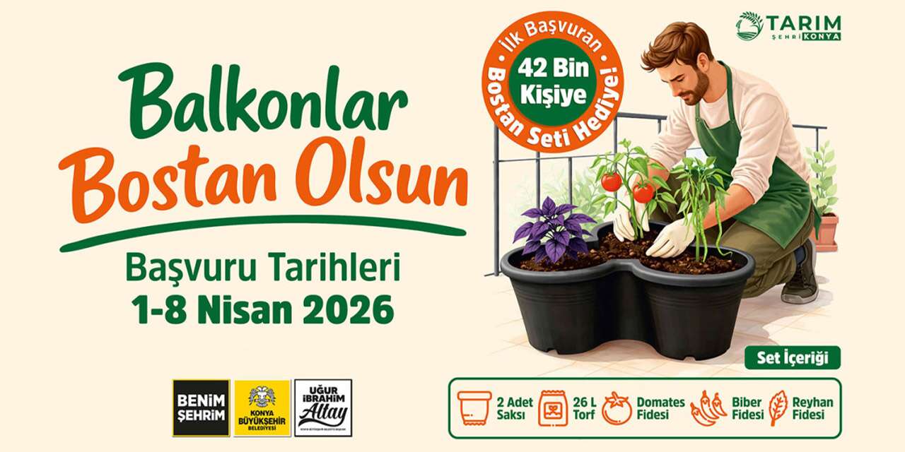 Konya Büyükşehir’den 42 bin kişiye sebze yetiştirme seti hediye