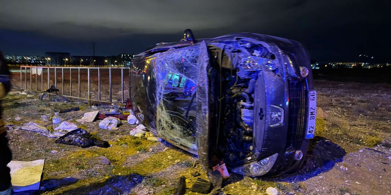 Konya’da onlarca ekibi alarma geçiren kaza! Biri devrildi, 6 yaralı var