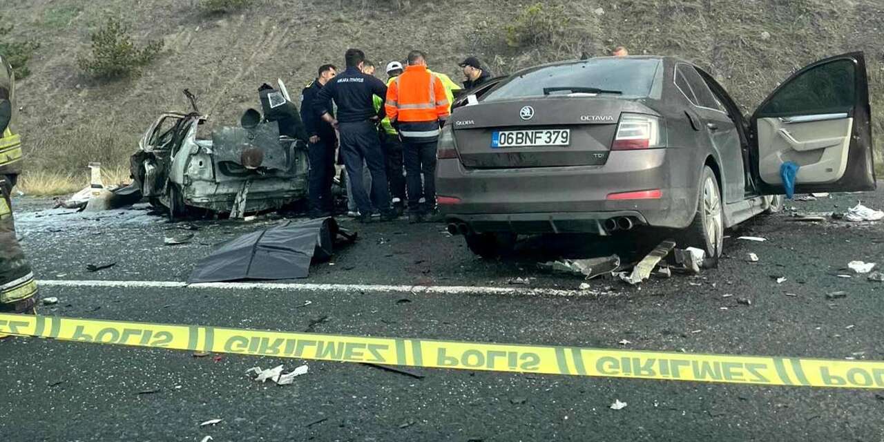 Konya plakalı otomobil Ankara'da kaza yaptı! Çok sayıda ölü var
