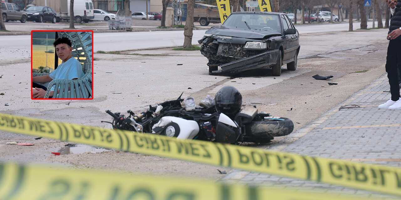 Konya’da bayram günü otomobil çarpan motosikletli gençten acı haber