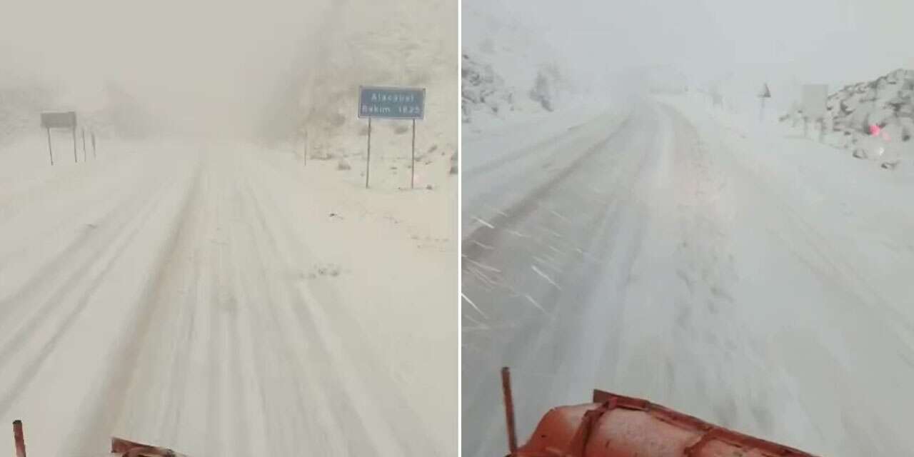 Konya yolunda Nisan ayında kar sürprizi! 5 santimi aştı