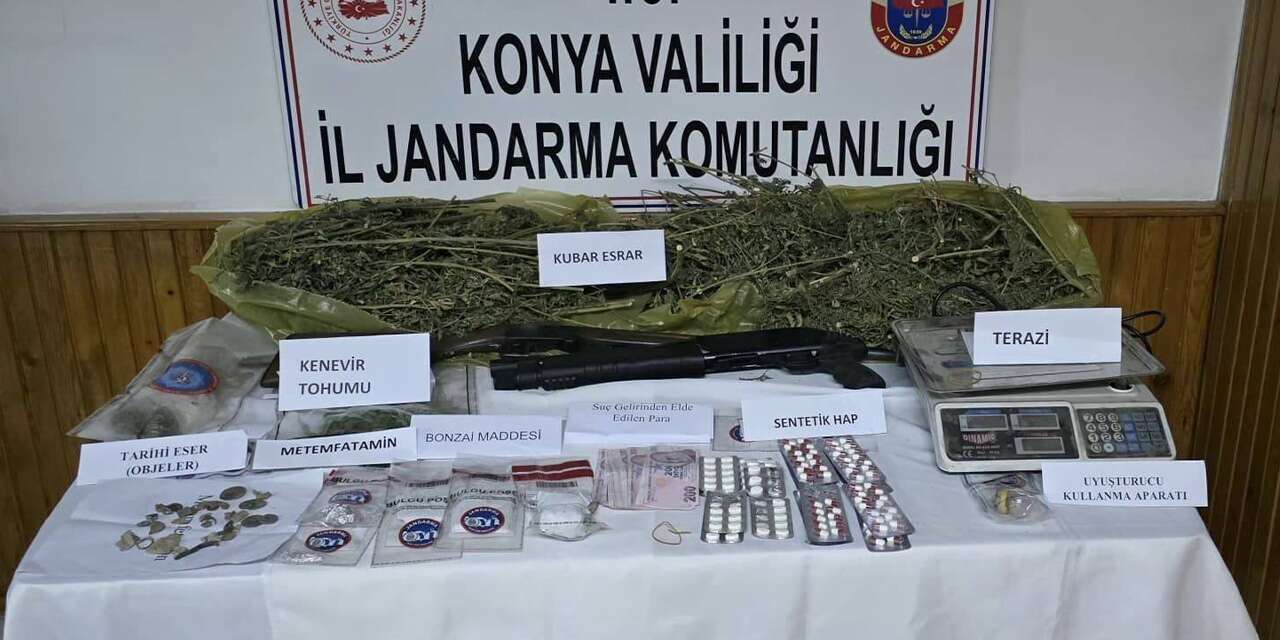 Konya’da son 3 ayda çok sayıda uyuşturucu ele geçirildi