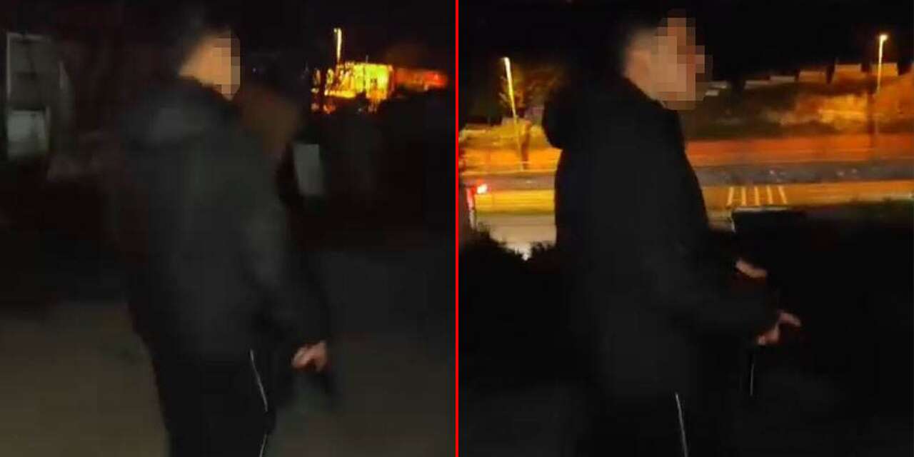 Elinde uzun namlulu silahla sokakta dolaştı! Arkadaşı o anları kaydetti