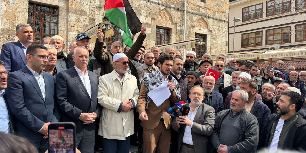 Konya’dan İsrail’e sert tepki! Filistin için milyonlar ayağa kalktı