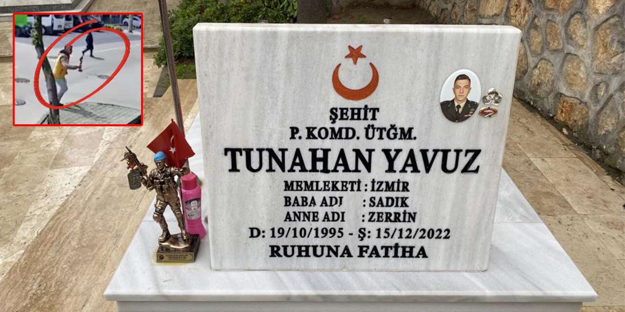 Şehit mezarındaki hatıra çalındı! Şüpheli 24 saat içinde yakalandı