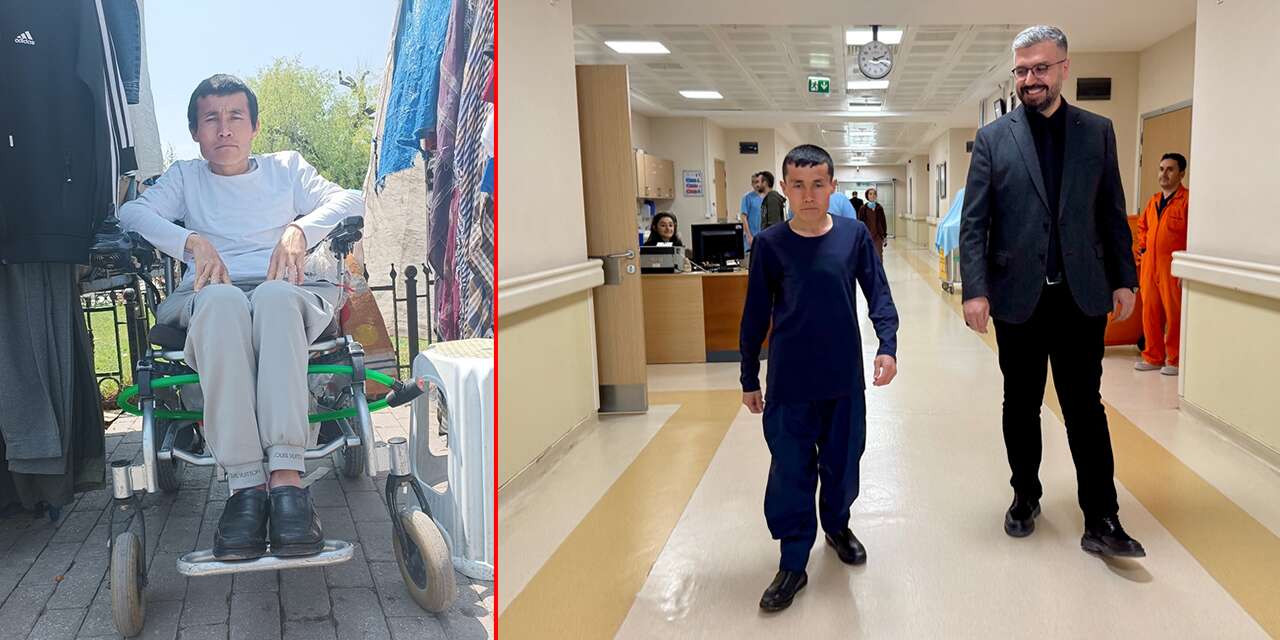 Konya’da hastalığı nedeniyle yürüyemeyen genç, 21 yıl sonra ayağa kalktı