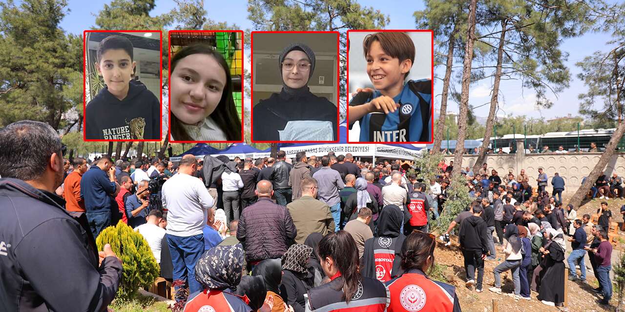 Okul saldırısında ölen 4 arkadaş yan yana toprağa verildi