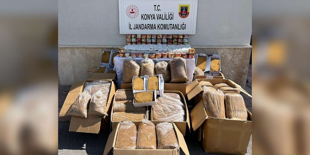 Konya’daki kaçak tütün baskınında bunlar çıktı