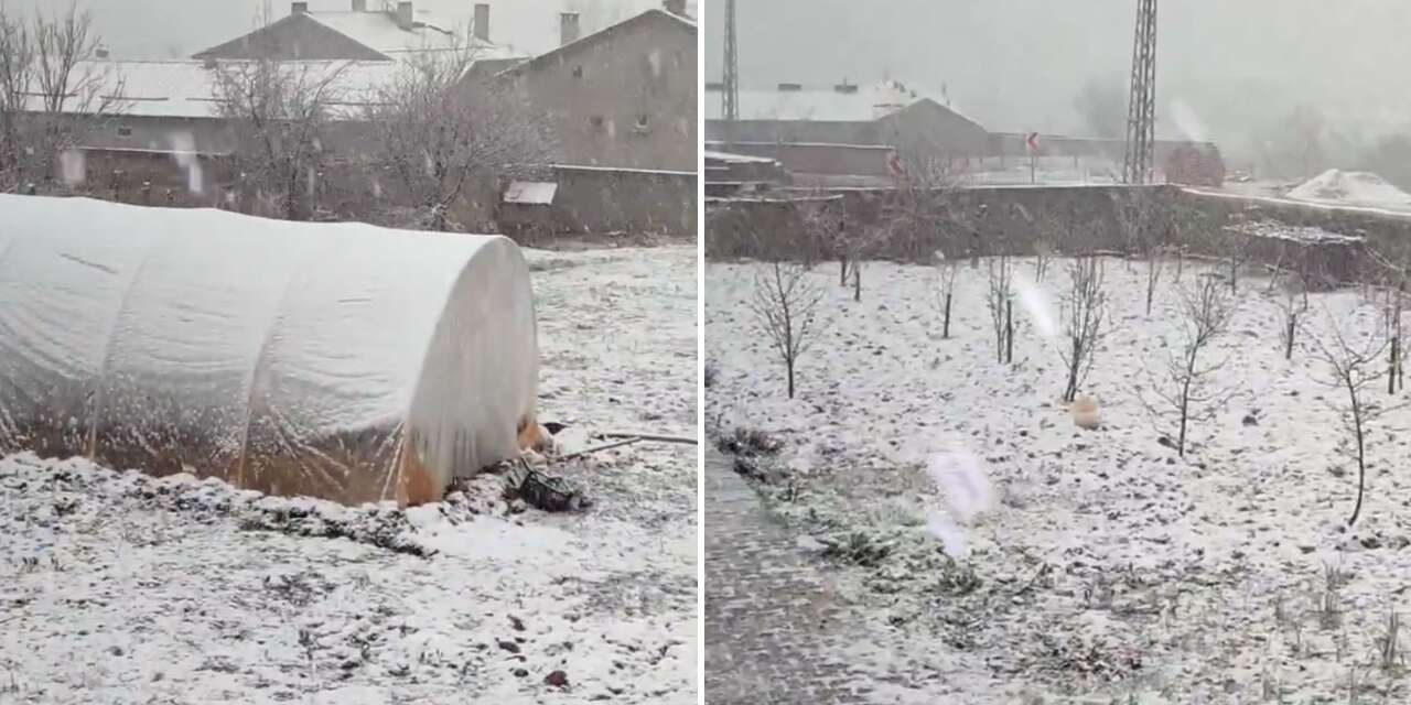 Nisan ortasında Konya’nın bir ilçesi beyaza büründü