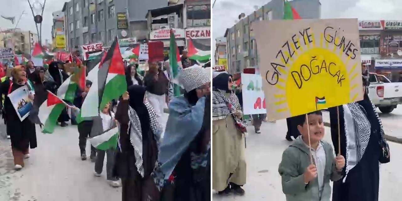 Konya’da Filistin’e destek yürüyüşü düzenlendi