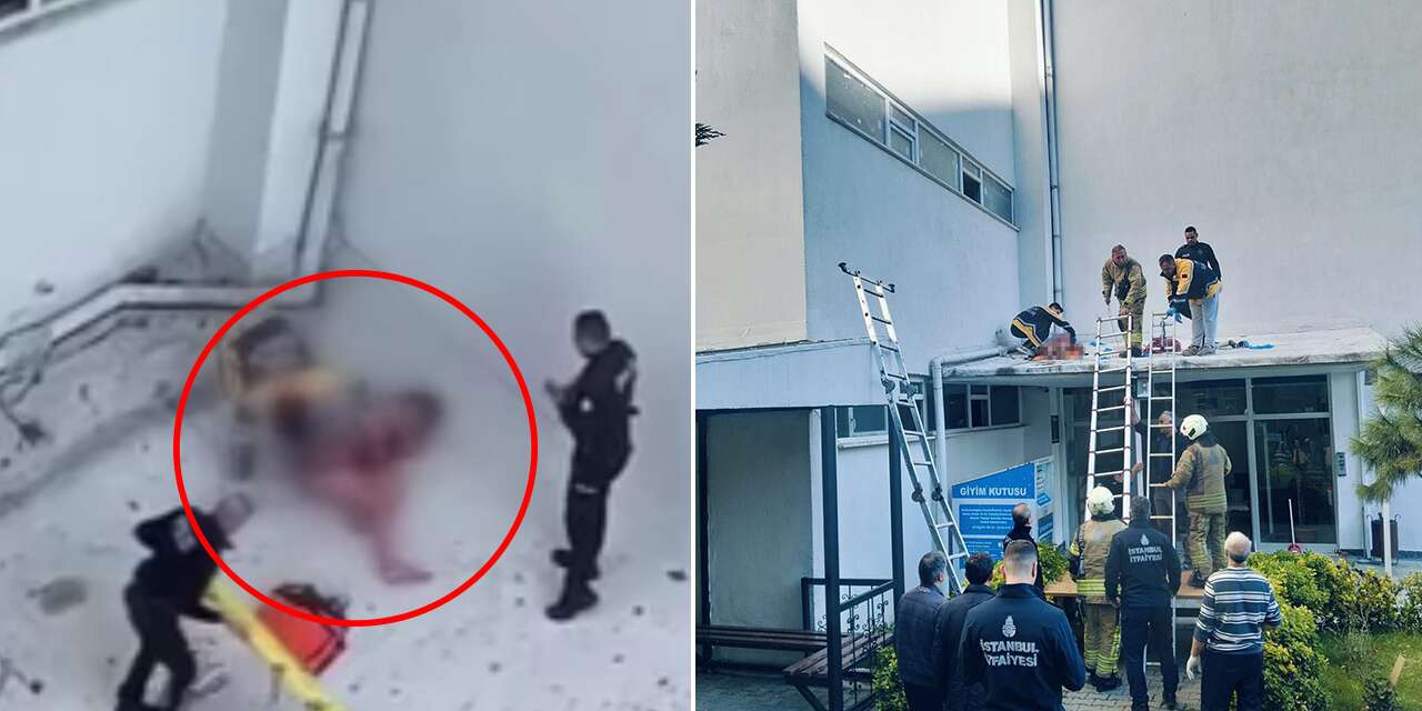 Sitede korku dolu anlar! Silah sesleri sonrası bir kadın 6. kattan atladı