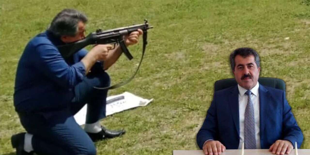 Milli Eğitim Müdürü, otomatik silahla fotoğraf paylaştı! Tepki gelince kaldırdı