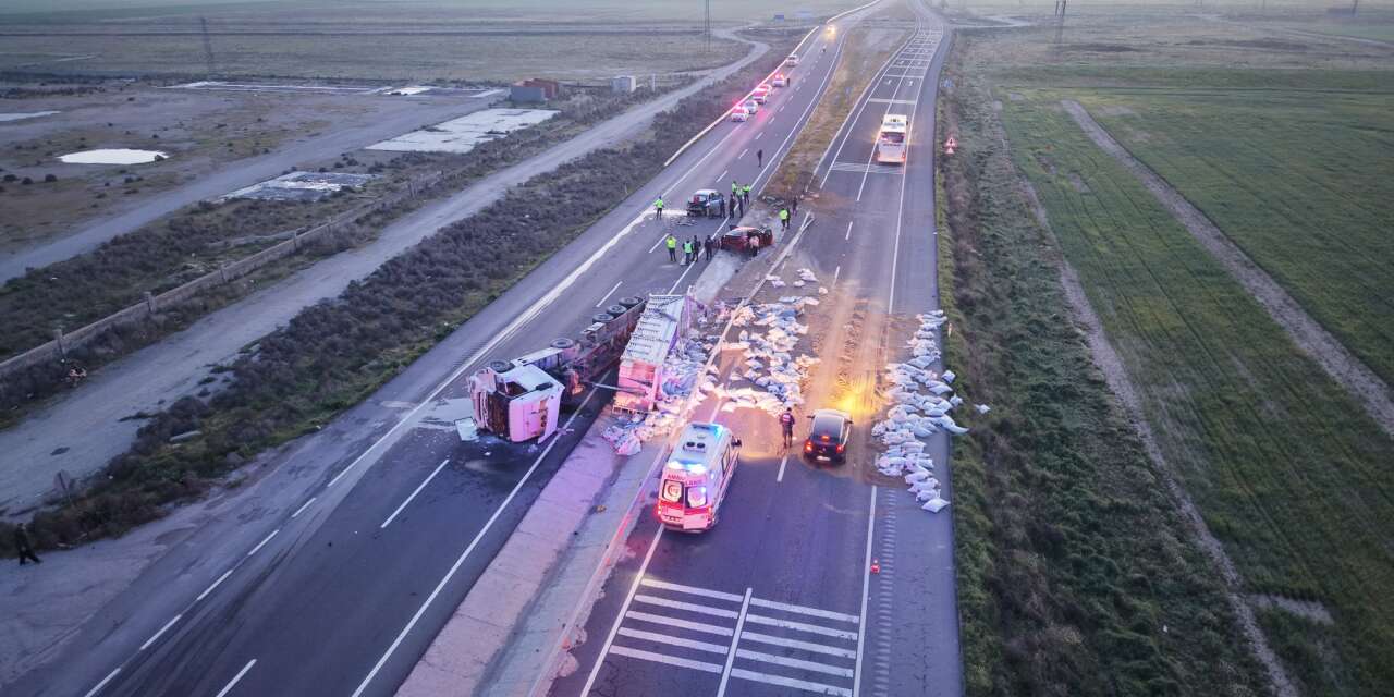 Konya yolunda feci kaza! 6 yaralı var