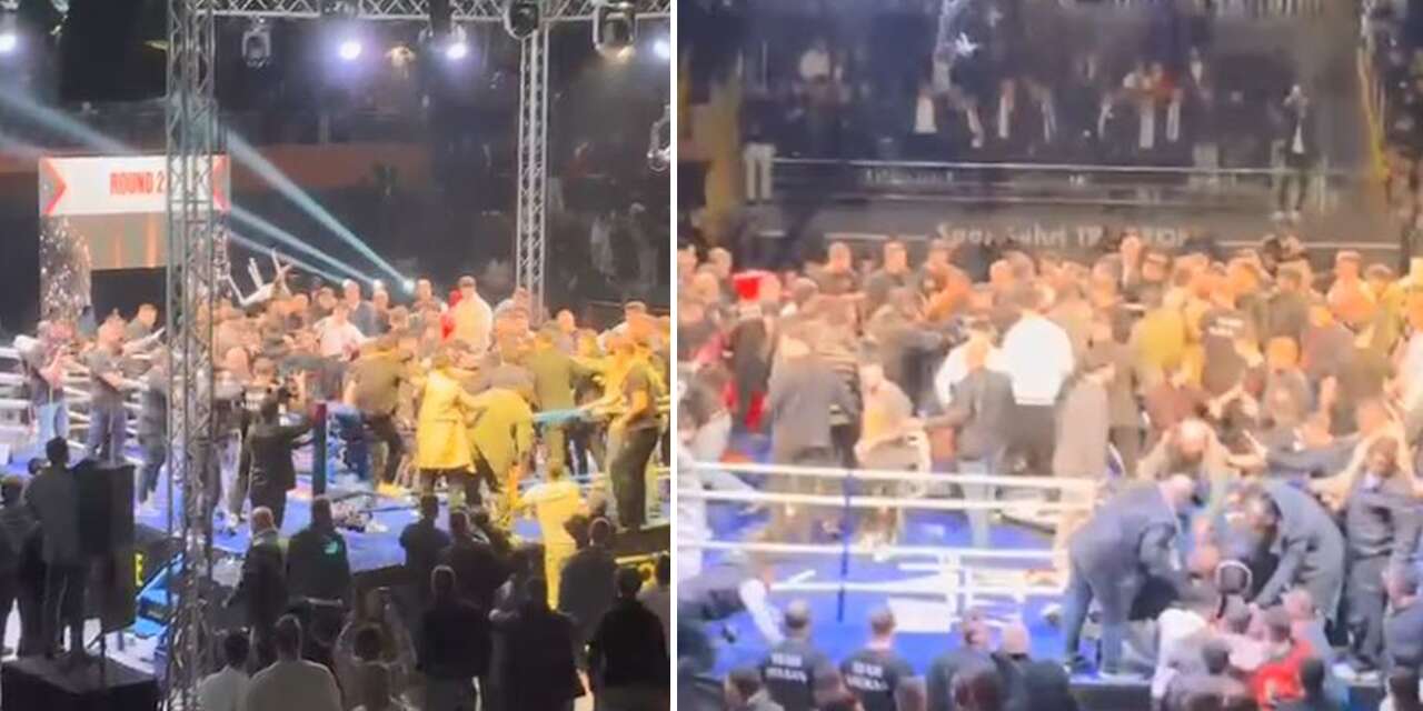 Türk ve Rus boksörün maçında ortalık savaş alanına döndü! Sandalyeler havada uçuştu