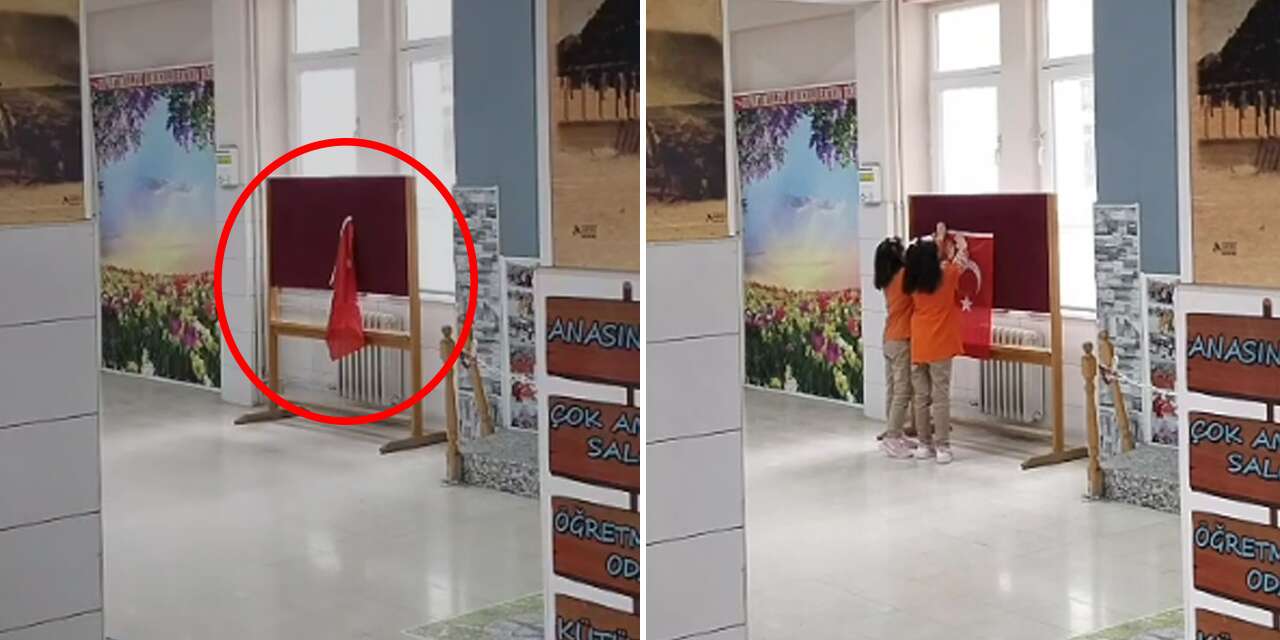 Konya’da öğrencilerden bayrak hassasiyeti dersi